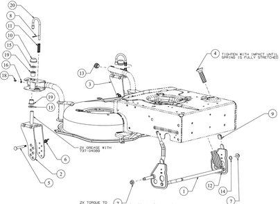 Part Location Diagram of 687-05217-4021 MTD CASTER BRACKET ASMCU